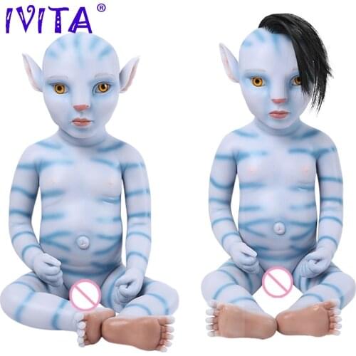 IVITA WB1808 51cm 2900g Full Silicone Reborn Baby Dolls Eyes Opened Lifelike Baby Doll Fashion Film Toys for Children Christmas