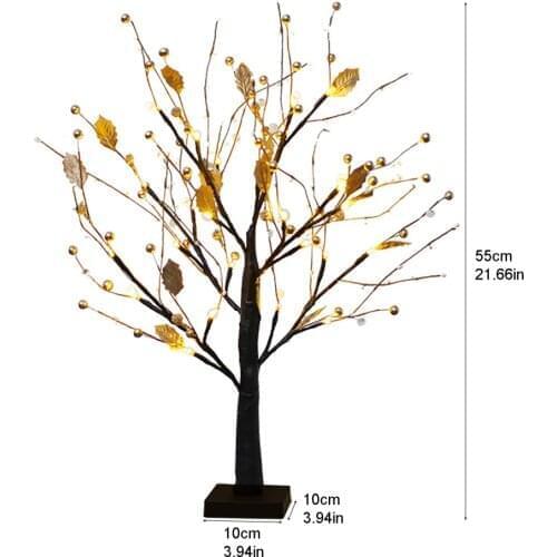 Lamp Glowing Tree Led Lights Tabletop Landscape Decoration Artificial Gift Home DIY Wedding Warm White Table-Lamp
