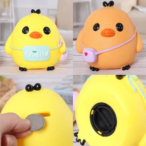 Cute Cartoon SiliconeCoin Money Saving Boxes Chicken rag baby Bank Kids Birthday Gift Children Toys Coins Storage Box Home Decor