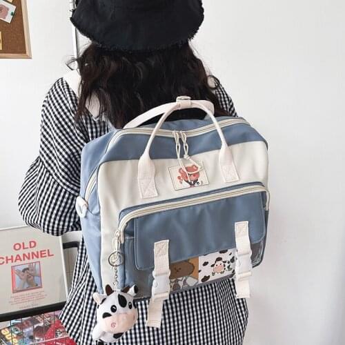 HOCODO Fashion Multifunctional Ladies Backpack Women Shoulder Bag Female Kawaii Backpack Student School Bag Travel Small Backbag