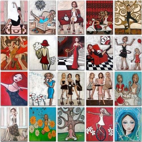 5D Diamond Painting Kit Paint Cartoon girl princess sisters Full Square&Round embroidery mosaic Cross stitch home decor Slim Art