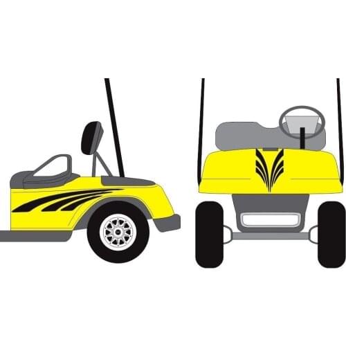 For 1Set Atari Golf Cart Stripe 3M Decal Graphic Sticker EZ Go Club Car Yahamma HDK GEM