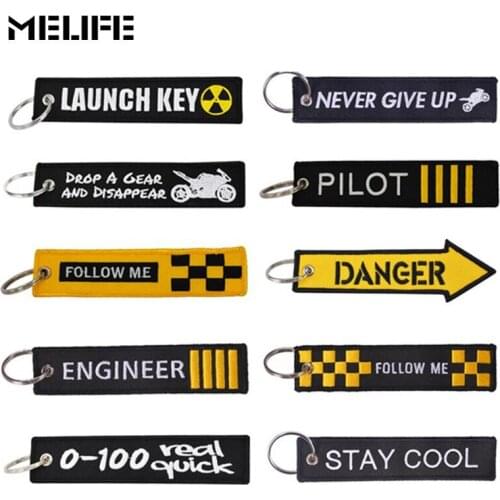 MELIFE Novelty Sport Climbing accessories Keychain Launch Key Chain for Motorcycles Key Fob New Embroidery Remove Before Flight