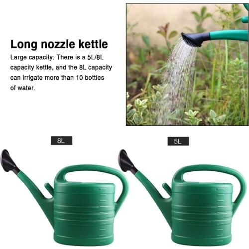 5/8L Watering Can Large Capacity Long Mouth Thickened Watering Kettle Sprinkler With Handle For Vegetable Flower Garden Tool New