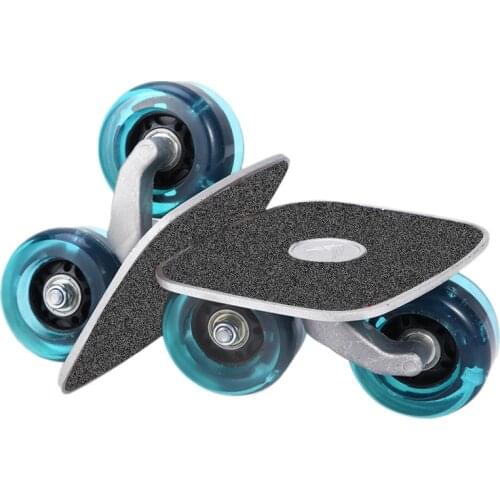 Portable Drift Board Skates Anti-Slip Plate Blue Wheel with Flash Light with PU Wheels with ABEC-7 608 Bearings