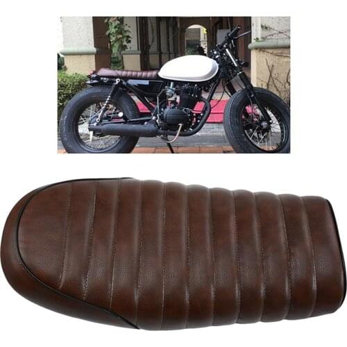 Grid Wateproof PU Leather Motorcycle Flat Seat Fit for SUZUKI SUZUKI GT ST GR GS