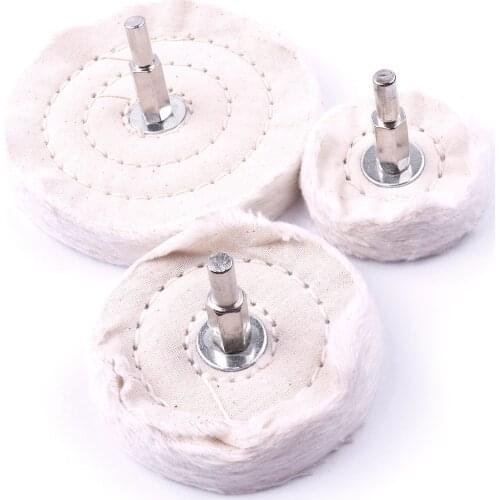 New 3pcs/set Diameter 50/75/100mm Round Polishing Buffing Mop Wheel for Grinding and Polishing In Those Processing Industry