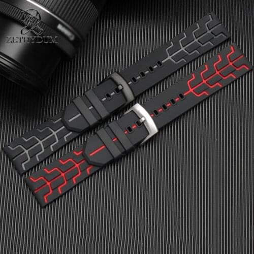 Silicone strap 22mm watch accessories sports watch mens waterproof with fitness Samsung Huawei motorcycle smart silicone strap