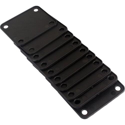 Tooyful 10 Pieces 4 Holes Plastic Neck Plate Gasket Cushion Shim Pad for Guitar Bass Protective Accessory Black