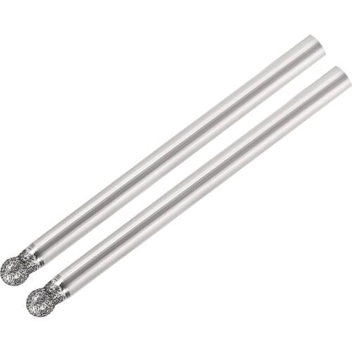 Uxcell Diamond Burrs for Rotary Tool 1/4-Inch Shank 8mm Spherical 150 Grit 5 Pcs 3mm 2pcs
