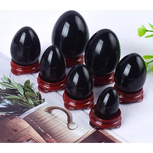 Undrilled Natural Black Obsidian Jade Yoni Egg Vaginal Tightening Pelvic Floor Muscle Strengthening Kegel Exercise Ben Wa Ball