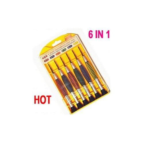 HIGH QUALITY Multi CR-V Electron Torx bits 6 in 1 precision screwdriver tool set for mobile phones NO.894 freeshipping