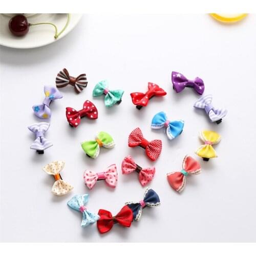 10Pcs/Pack Newborn Baby Bowknot Mini Hairpin Fashion Girls Lovely BB Clips Bowknot Kid Hair Accessories Children Safe Hair Clips