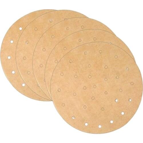 Hot Air Fryer Parchment Paper, Set of 100, 7.5 Inch Ronde Air Fryer Liners/Bamboo Steaming Paper for Air Fryer, Steaming Basket