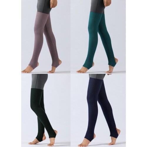 Womens Ribbed Knit Over the Knee Thigh Leg Warmers Female Mujer Dance Ballet Socks Stocking Leggings Hosiery Gaiters