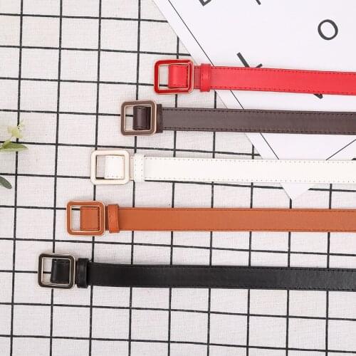 2020 New Ladies Belt Women All-match Alloy Buckle Round Buckle Belt Ladies Pin Buckle Casual Decoration Korean Trouser Belt