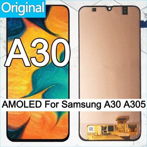 ORIGINAL 6.4'' SUPER AMOLED LCD Display for SAMSUNG GALAXY A30 A305/DS A305F A305FD A305A Touch Screen Digitizer Assembly