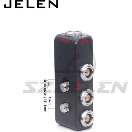 0B 2pin female TO 3x 0B 2pin female power Three way splitter Camera power distributor, with 1/4 screw