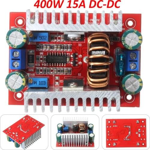 1pc 400W 15A DC-DC Power Converter Boost Module Step-up Constant Power Supply DC 8.5V-50V Boost Module Voltage Converter