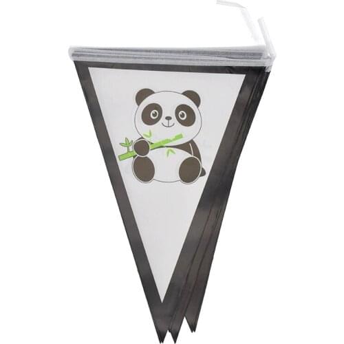 10pcs/pack party banners Panda theme party decorations baby shower party supplies Panda party flags