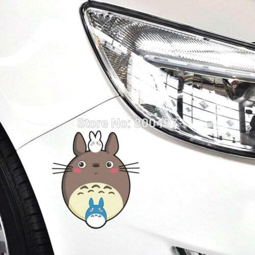 10 x Car-Styling Funny Cartoon Lovely Cat Totoro Car Stickers Decals for Toyota Ford Focus 2 Chevrolet VW Opel Honda Tesla Lada