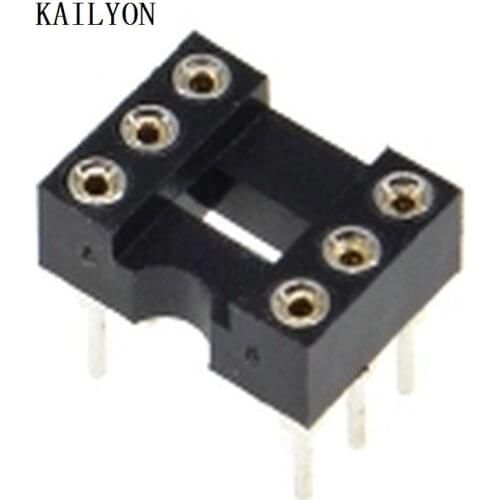 100pcs 100% NEW IC circular hole IC socket DIP6 DIP-6 High quality 6 PIN
