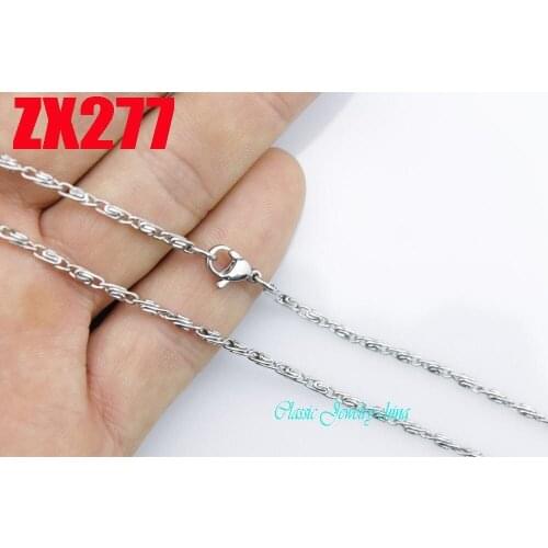 16"-38" ) 2mm discal chain stainless steel necklace women fashion twisty chains Sweater spiral chain 20pcs ZX277