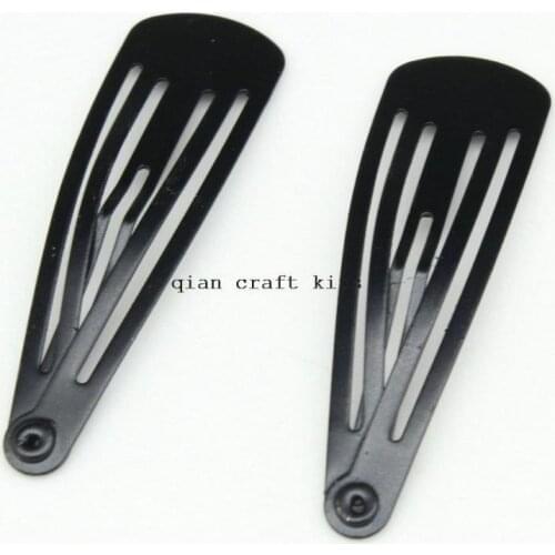 250pcs 48 mm. Black snap clip matt black color lacquered