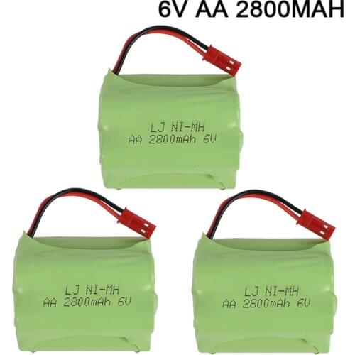 2800mah 6v Rechargeable Battery For Rc toys Cars Tanks Robots Guns Boats AA NiMH Battery 6v 2400mah Battery Pack 1Pcs-10Pcs