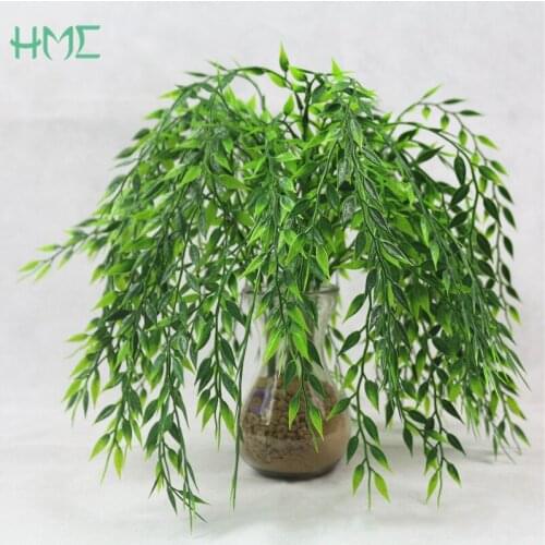 5 Forks Green Hanging Plant Artificial Plant Willow Wall Home Decoration Balcony Decoration Flower Basket Accessories