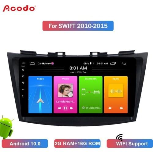 ACODO 2G RAM+16G ROM Android 10.0 Car Radio Multimedia Player For Suzuki Overseas Edition Swift 2010-2016 Navigation GPS 2 din
