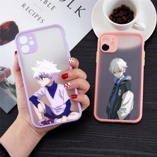 Cute HUNTER x HUNTER Anime Phone Case For iPhone 12 11 Pro XS MAX XR 7 SE20 X 8Plus HxH Gon Killua Clear Hard Cover Matte Fundas
