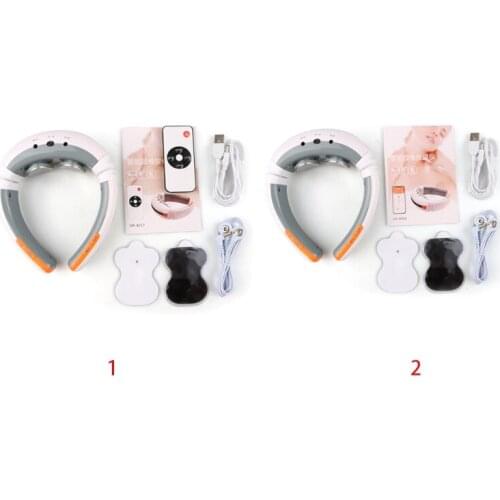 M89F Health Leisure Electric Neck Massager Cervical Vertebra Pain Relief Infrared Heating Magnetic Pulse Physiotherapy