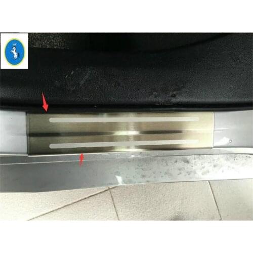 Yimaautotrims Door Sill Scuff Plate Welcome Pedal Strip Molding Cover Trim 4 Pcs Fit For Toyota Prius 2016 2017 Stainless Steel