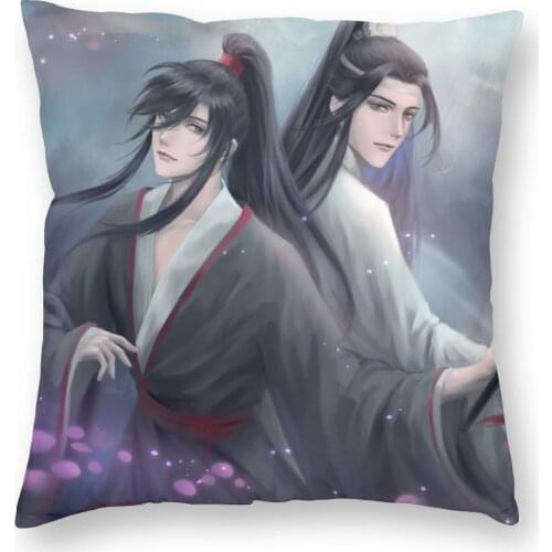 Mo Dao Zu Shi The Untamed Pillowcover Decoration Wei Wuxian Lan Wangji Cushion Cover Throw Pillow for Home Double-sided Printing