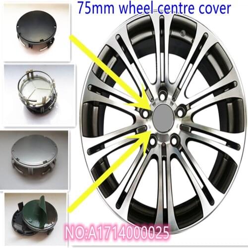 New Black/red Chrome 3pin 4pcs/lot 75mm Car Wheel center Hub Caps Cover cap For W211 W221 W220 W163 W164 W203 W204