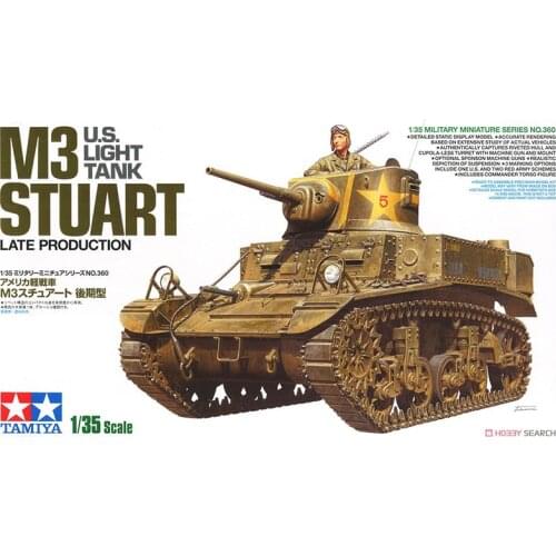 Original Tamiya Assembly Model 1/35 American M3 Light Tank Late Car Manual Puzzle