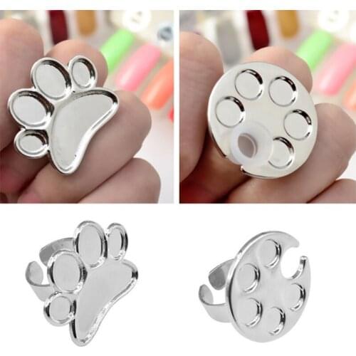 Stainless Steel Color Display Palette Pallet False Nail Art Gel Polish Varnish Color Shelf Practice Board Manicure Tool Cute