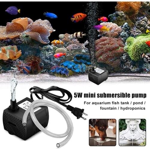 Aquarium Submersible PumpS 5W Ultra-quiet Multi-function Pumping for Rockery Fountain Aquarium STTA889