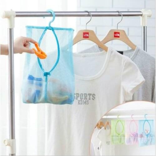 Useful Kitchen Bathroom Hanging Storage Clothespin Mesh Bag Organizer With Hook For Bath Swimming Kids Toys Admission