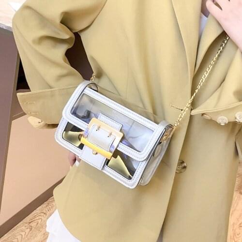 Transparent bag Women Laser Crossbody Bag Messenger Shoulder Bag PVC Jelly Small Tote Messenger Candy colors Bags Laser Girl Bag