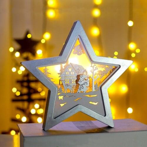 Home Dormitory Cafe Bar Christmas Window Sets Luminous Pentagrams