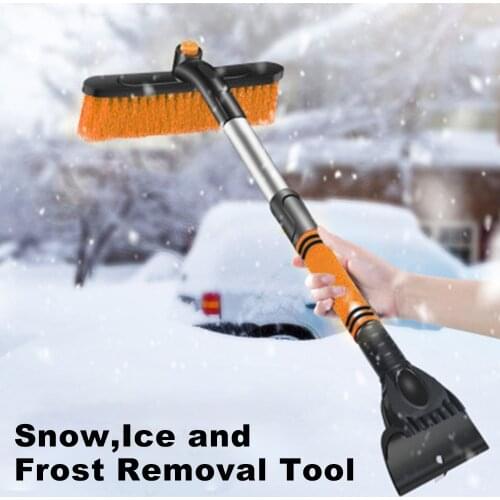 Car Cleaning Brush Ice Scraper Detachable Snow Shovel Brush Dust Remove Brush Auto Windshield Extendable Snow Brush Foam Handle