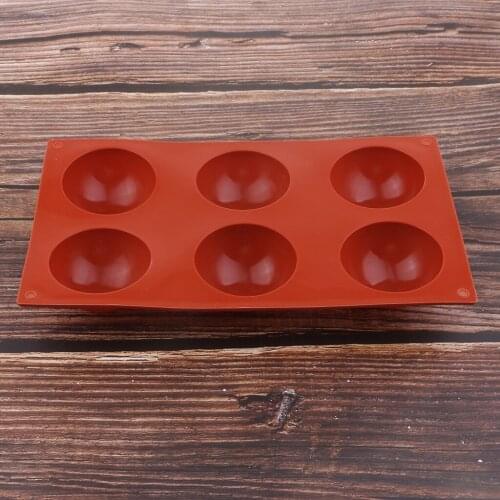 Food Use Silicone Mold, Half Sphere Molds for DIY Chocolate Fondant Cake Topper Pudding Soap, - Each Hole 65 x 30 mm