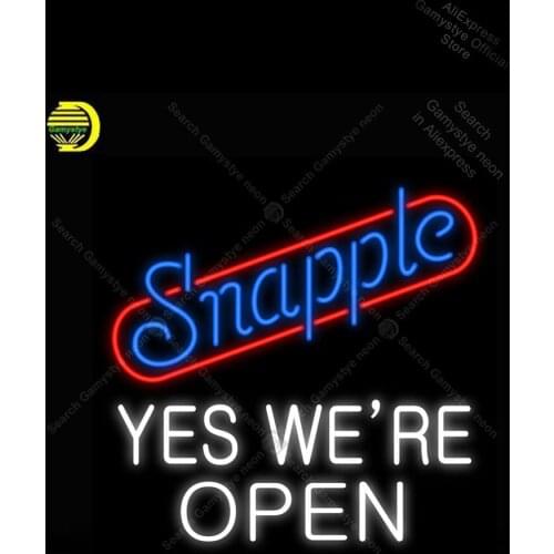 Snapp Yes We Re Open NEON LIGHT SIGN Neon Sign Decorate Hotel BEER PUB Pub Shop Sign Light Advertisement Guitar Store Display