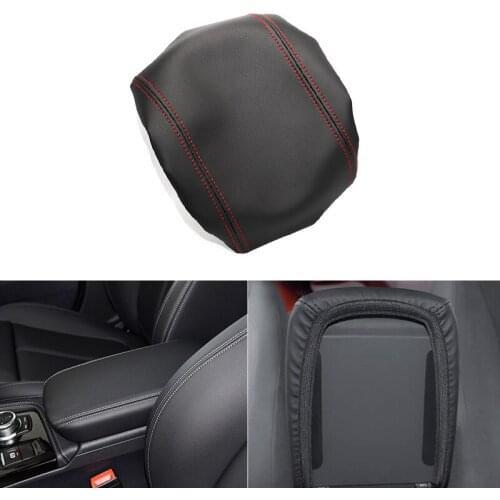 Car styling Microfiber Leather Center Control Lid Armrest Cover Trim For BMW 1 Series F20 2016 2017 2018 2019 2020 Elastic Band