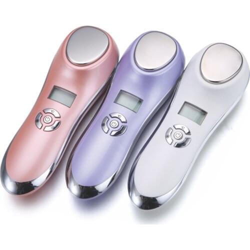 Sispop Ultrasonic Hot Cold Hammer Facial Vibration Massager Wrinkle Acne Removal Beauty Device Face Skin Lifting Tightening Tool