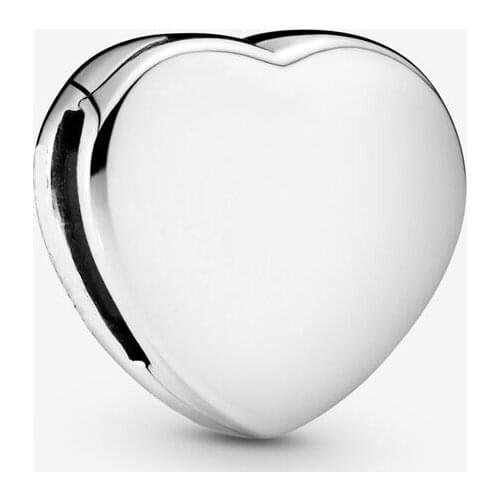 Universal Women gift Fashion Jewelry 925 Sterling Silver Beads Simple Love Retaining Clip Fit Original Pandora Bracelets DIY Gif