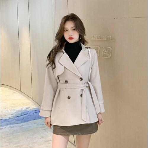 WEIHAOBANG Women's Short Trench Coats