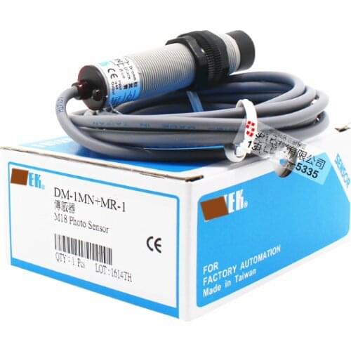 DM-1MN M18 mirror reflective photoelectric switch sensor 100% original and new photoelectric sensor DM-1MN + MR-1